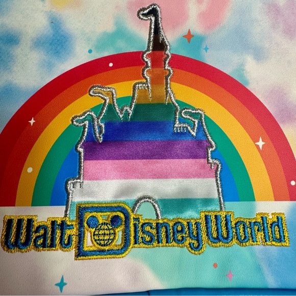 NWT. Disney Pride Collection crossbody hip fanny pack featuring a rainbow strap. - Picture 3 of 11